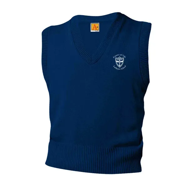 6600-COL Adult V-Neck Sweater Vest-Discounted 50%