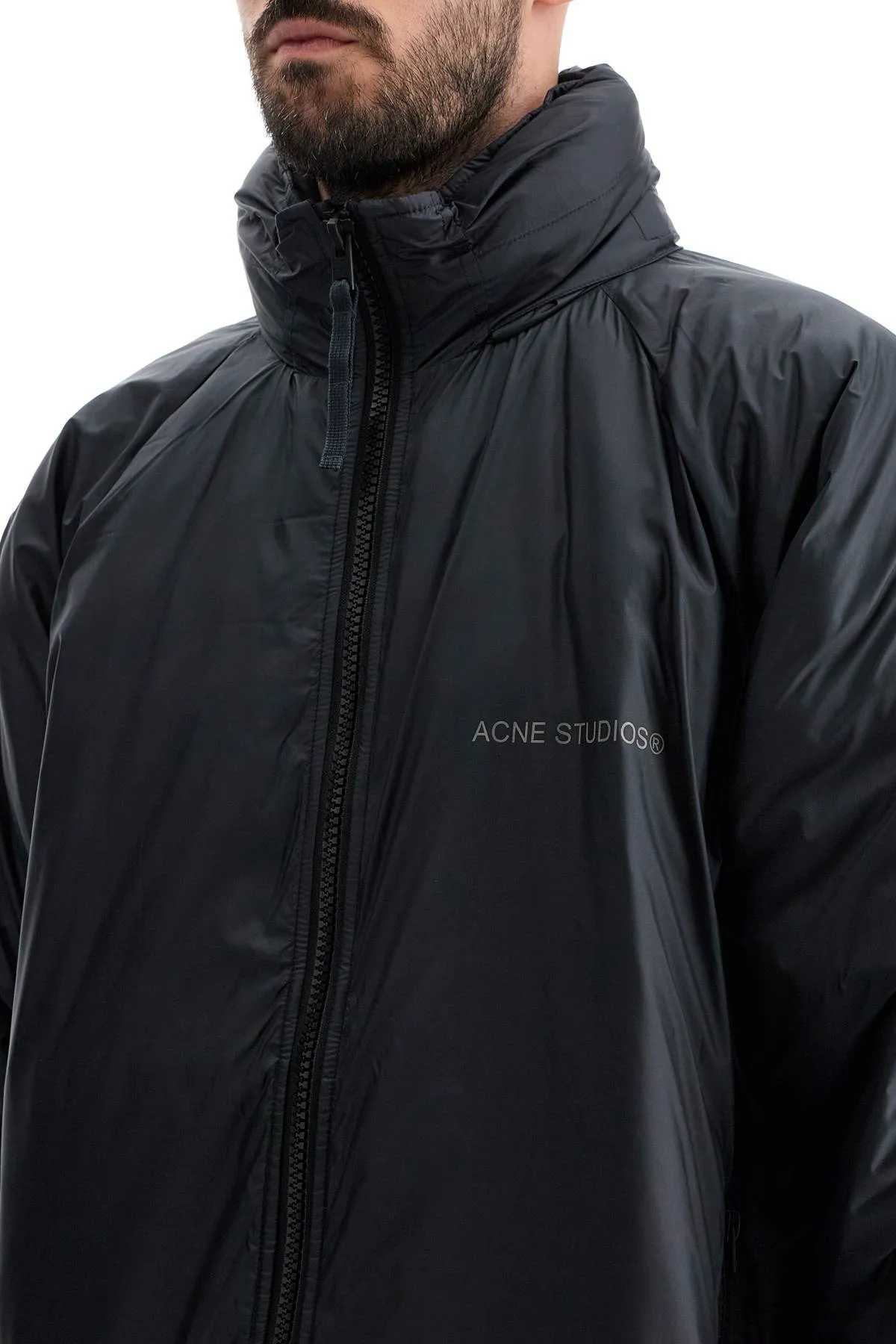 Acne Studios Lightweight Down Jacket With Patches