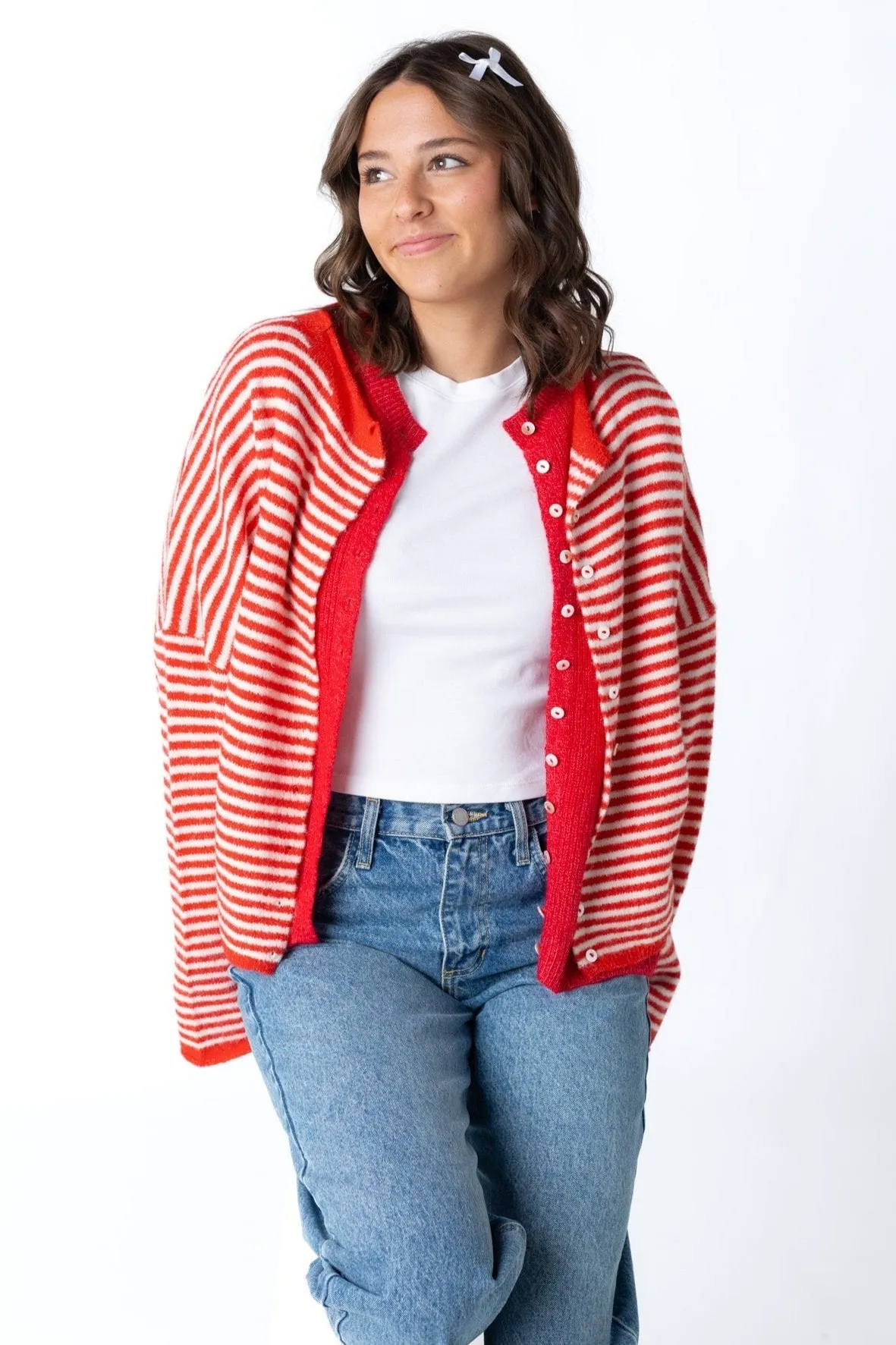 Aria New Stripe Cardigan