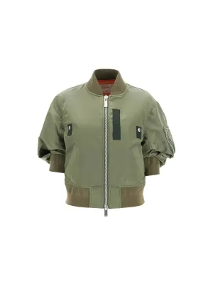 Bomber Jacket - Short-Sleeved - Lightweight - Outerwear