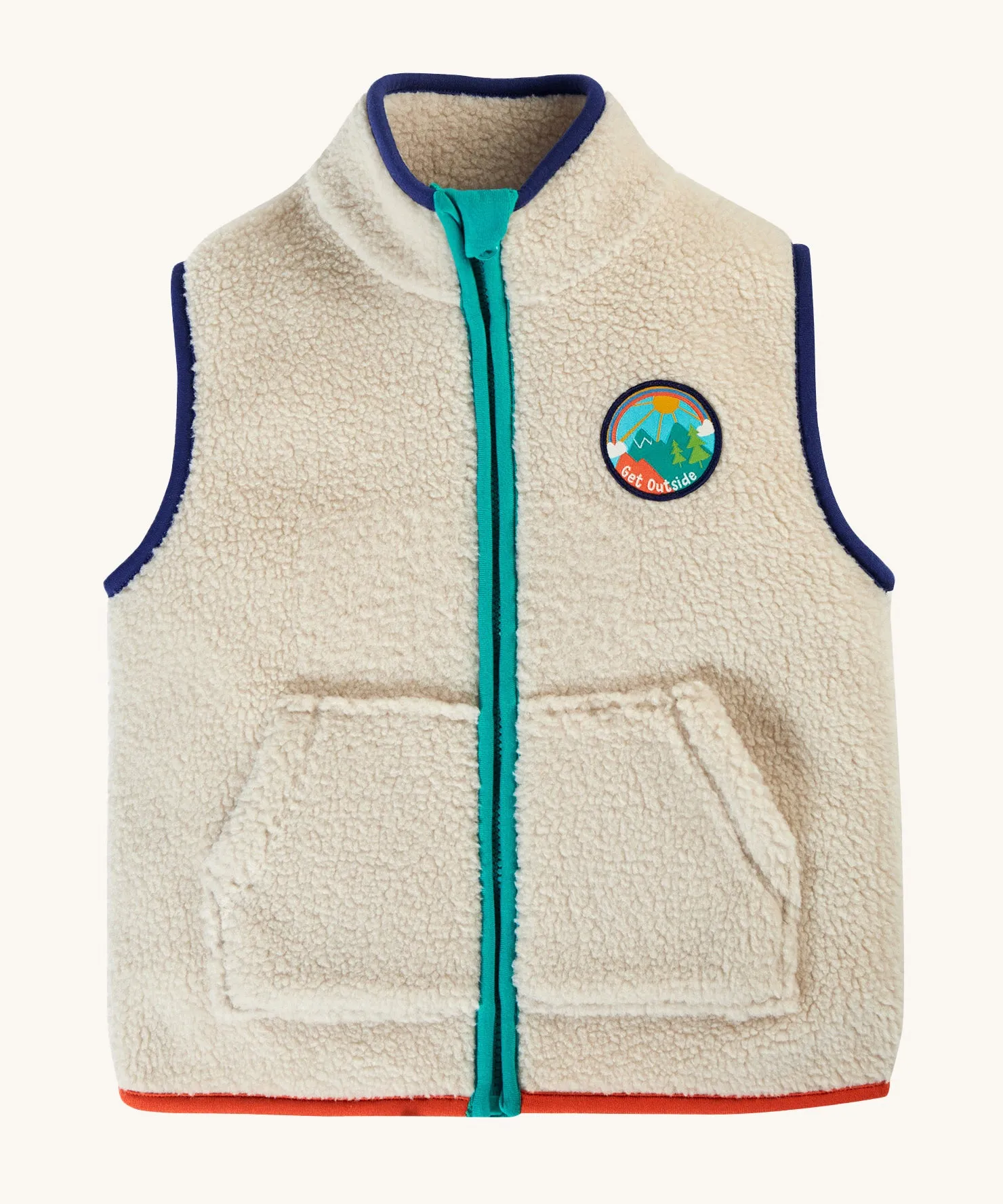 Frugi Bude Borg Gilet - Moon