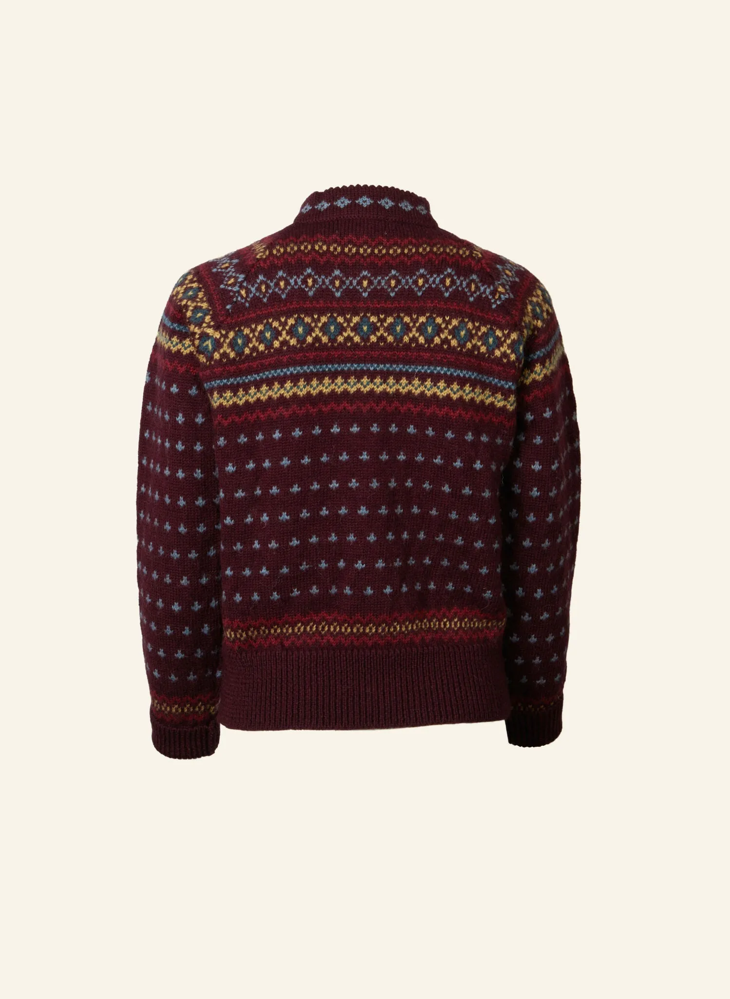 Heritage - 100% British Wool Cardigan - Molly Burgundy