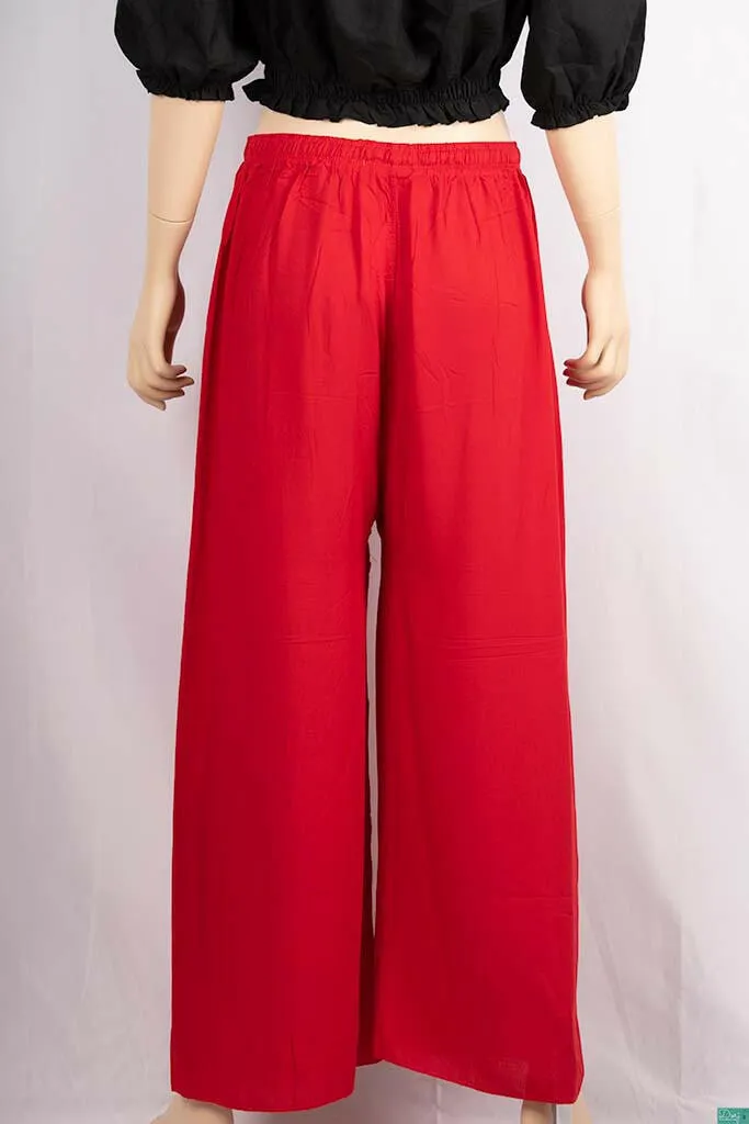 Ladies Wide-Legged Long Palazzo Pants