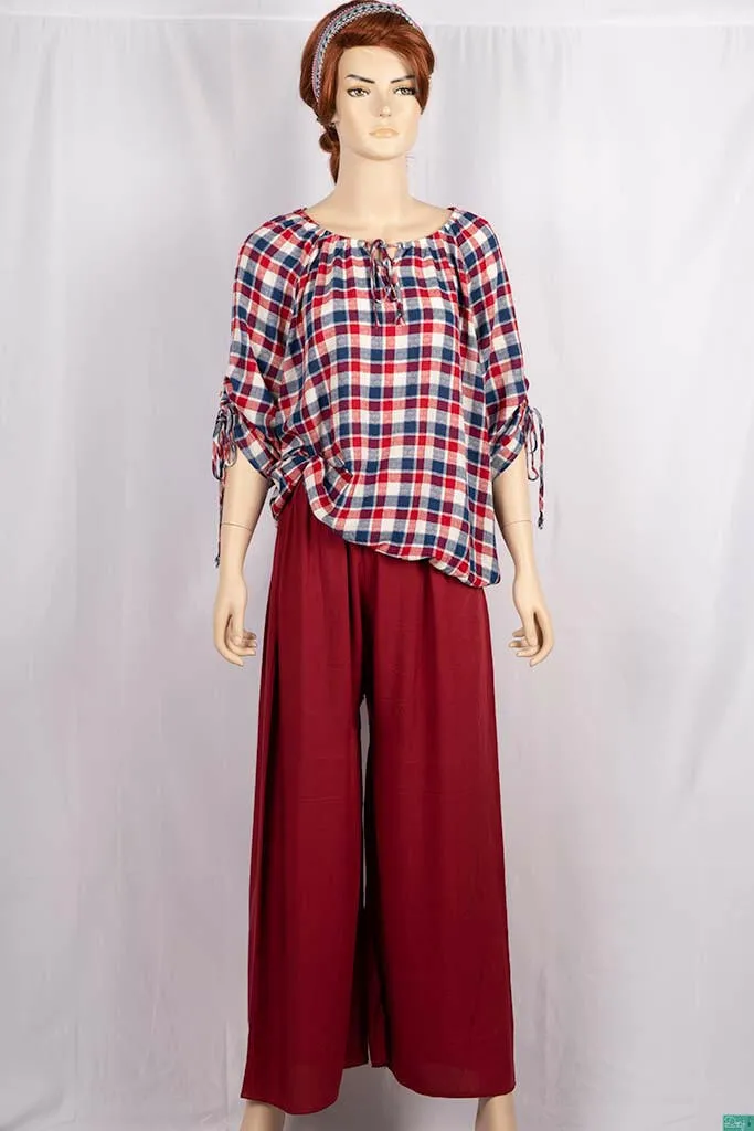 Ladies Wide-Legged Long Palazzo Pants