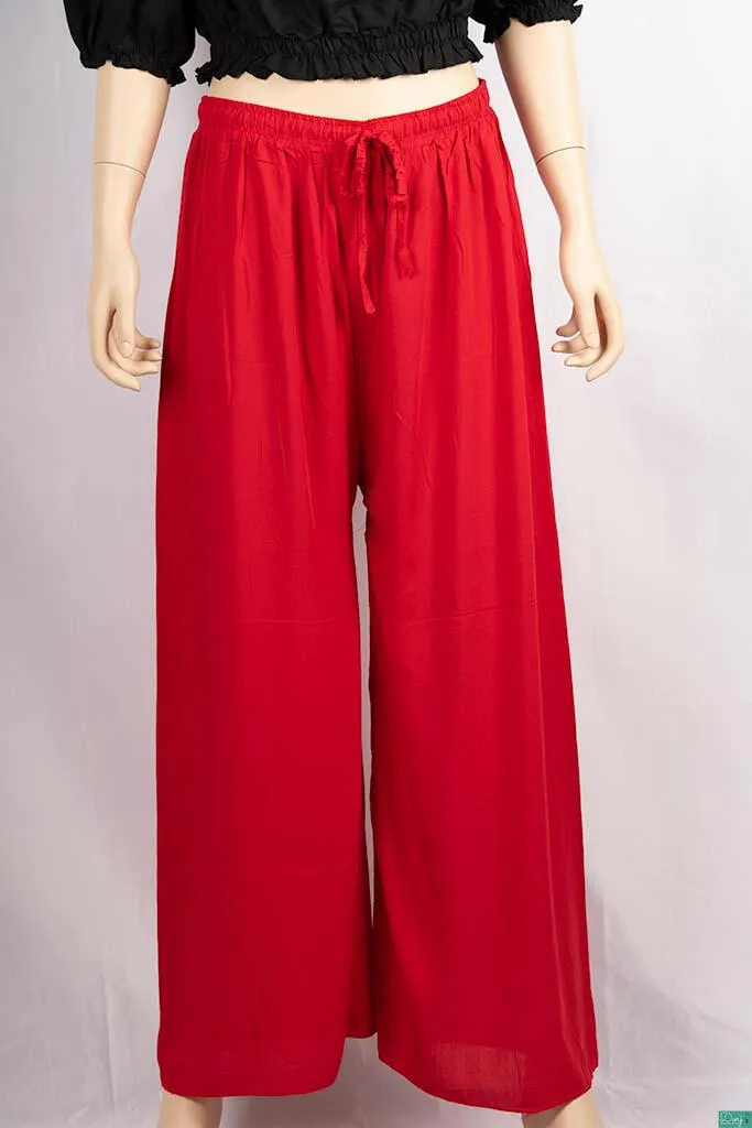 Ladies Wide-Legged Long Palazzo Pants