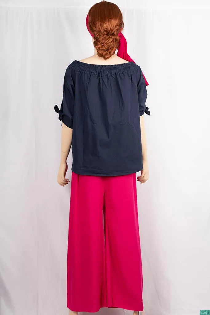 Ladies Wide-Legged Long Palazzo Pants