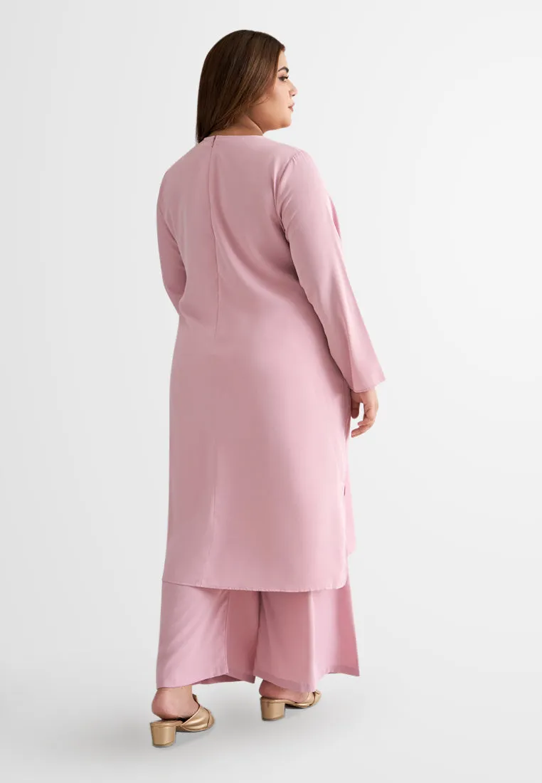 Lanika Smooth Long Tunic Top - Pink