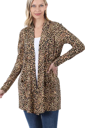 Leopard Print Slouchy Cardigan