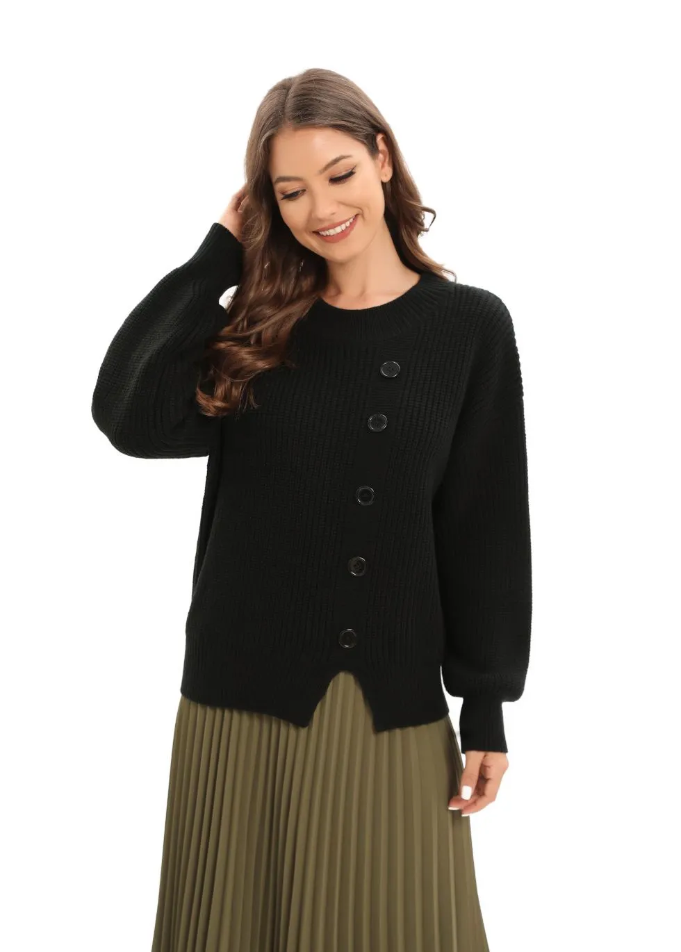 Long Sleeve Mix & Match Stylish Sweater