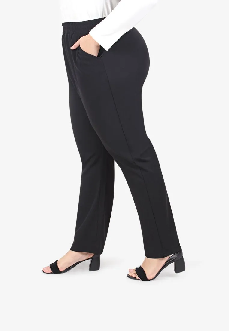 Mattea Minimalist Tapered Pants - Black