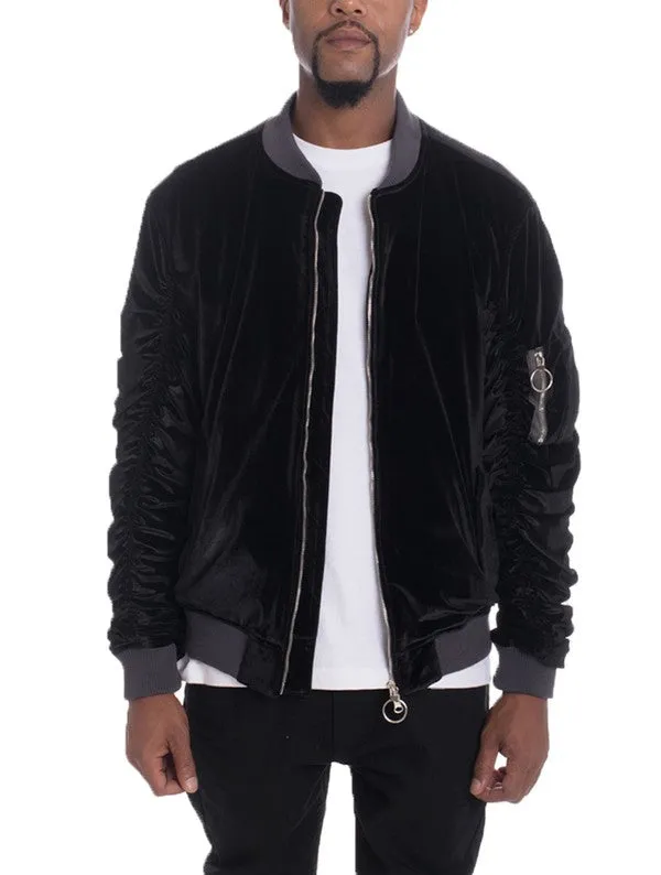 Men's Velour Bomber Jackets