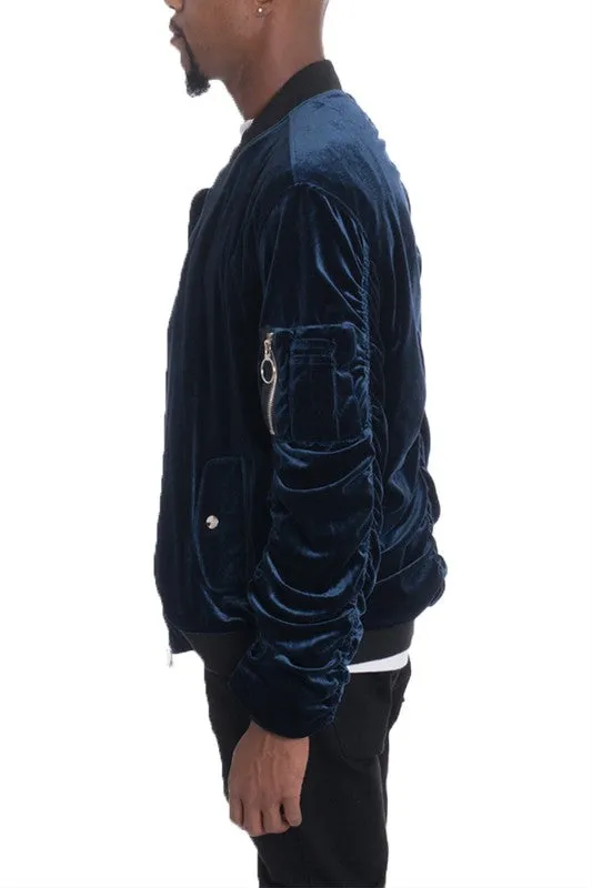 Men's Velour Bomber Jackets