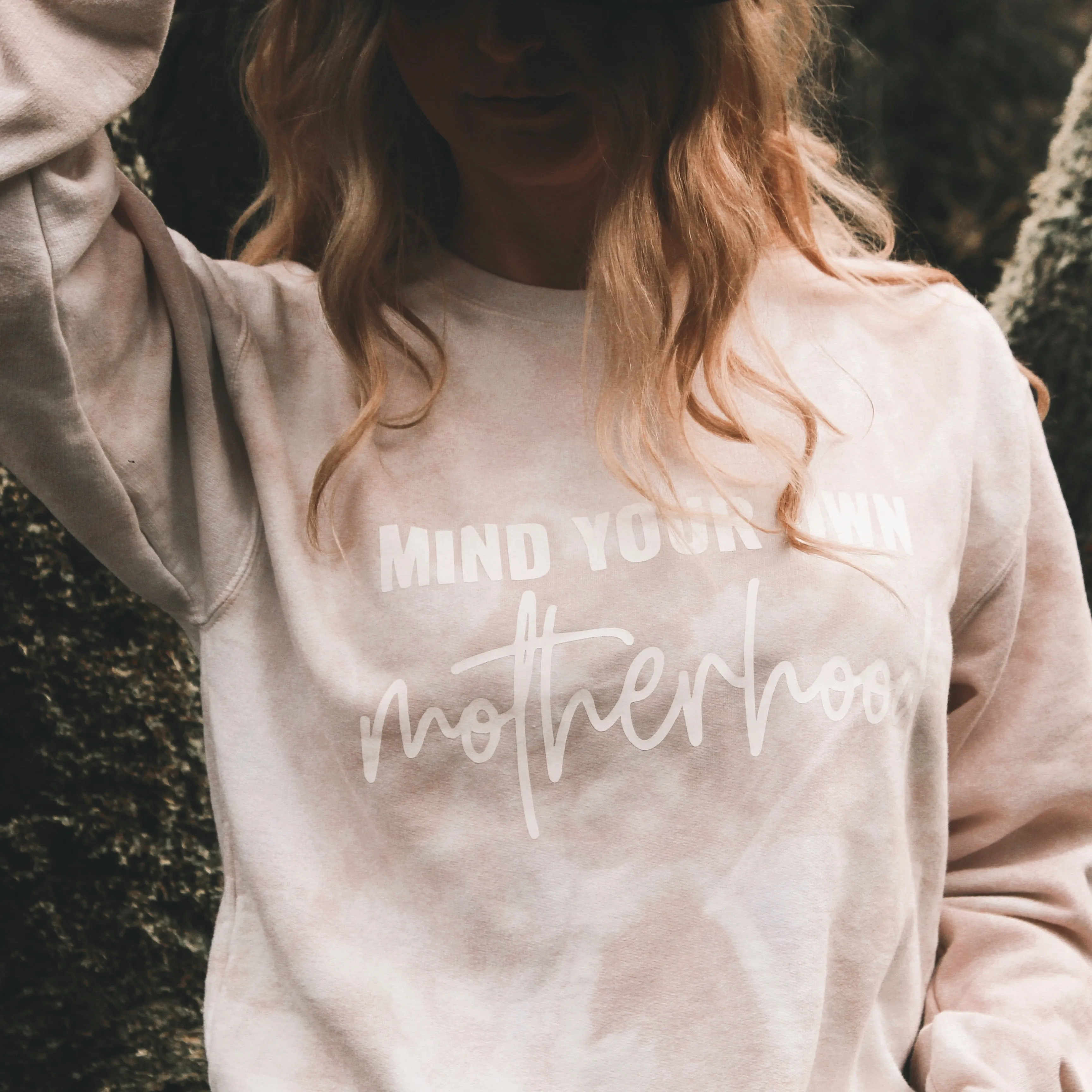 Mind Your Own Tie-Dye Motherhood Crew Neck