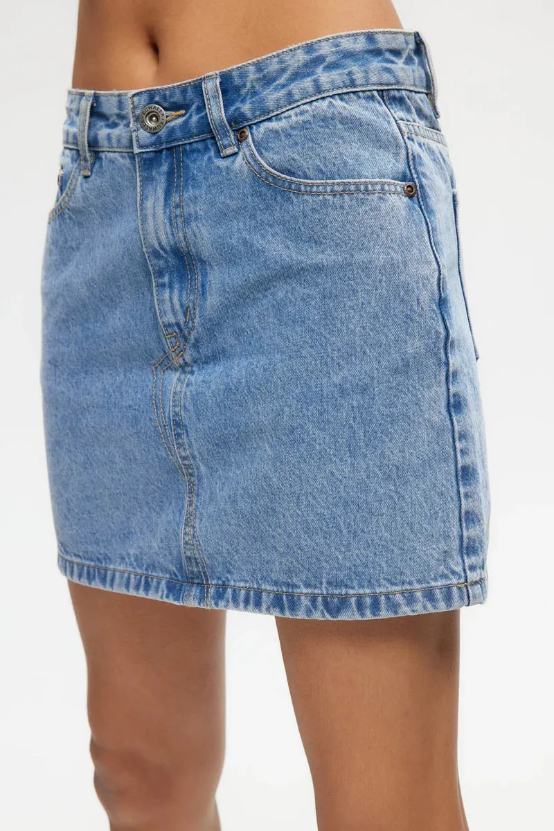 Mini Denim Skirt | Mid Blue