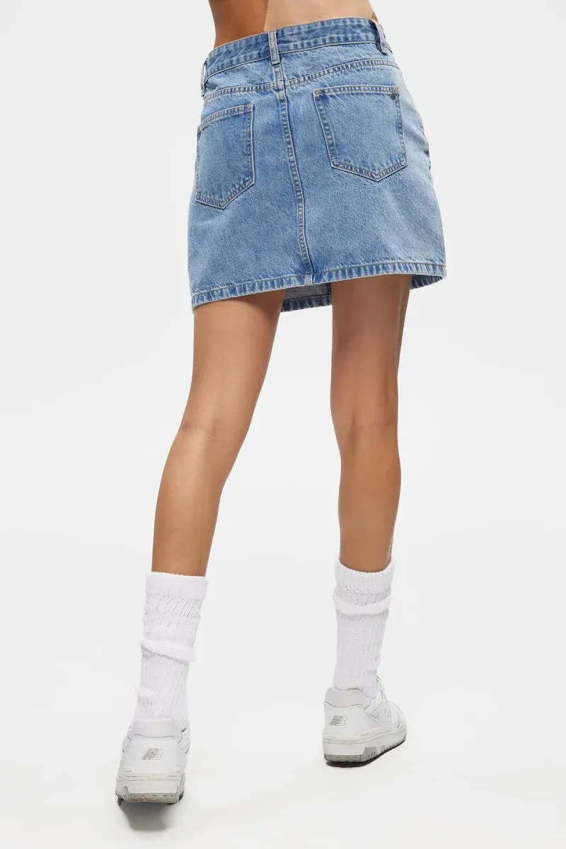 Mini Denim Skirt | Mid Blue