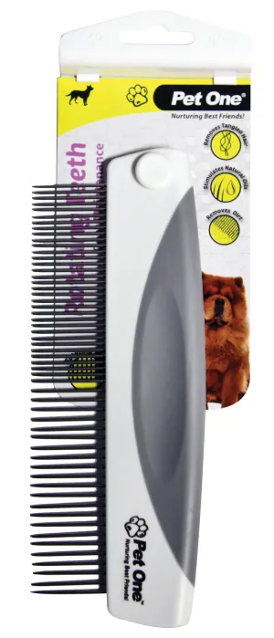 Pet One Grooming Comb w/Rotating Teeth Fine