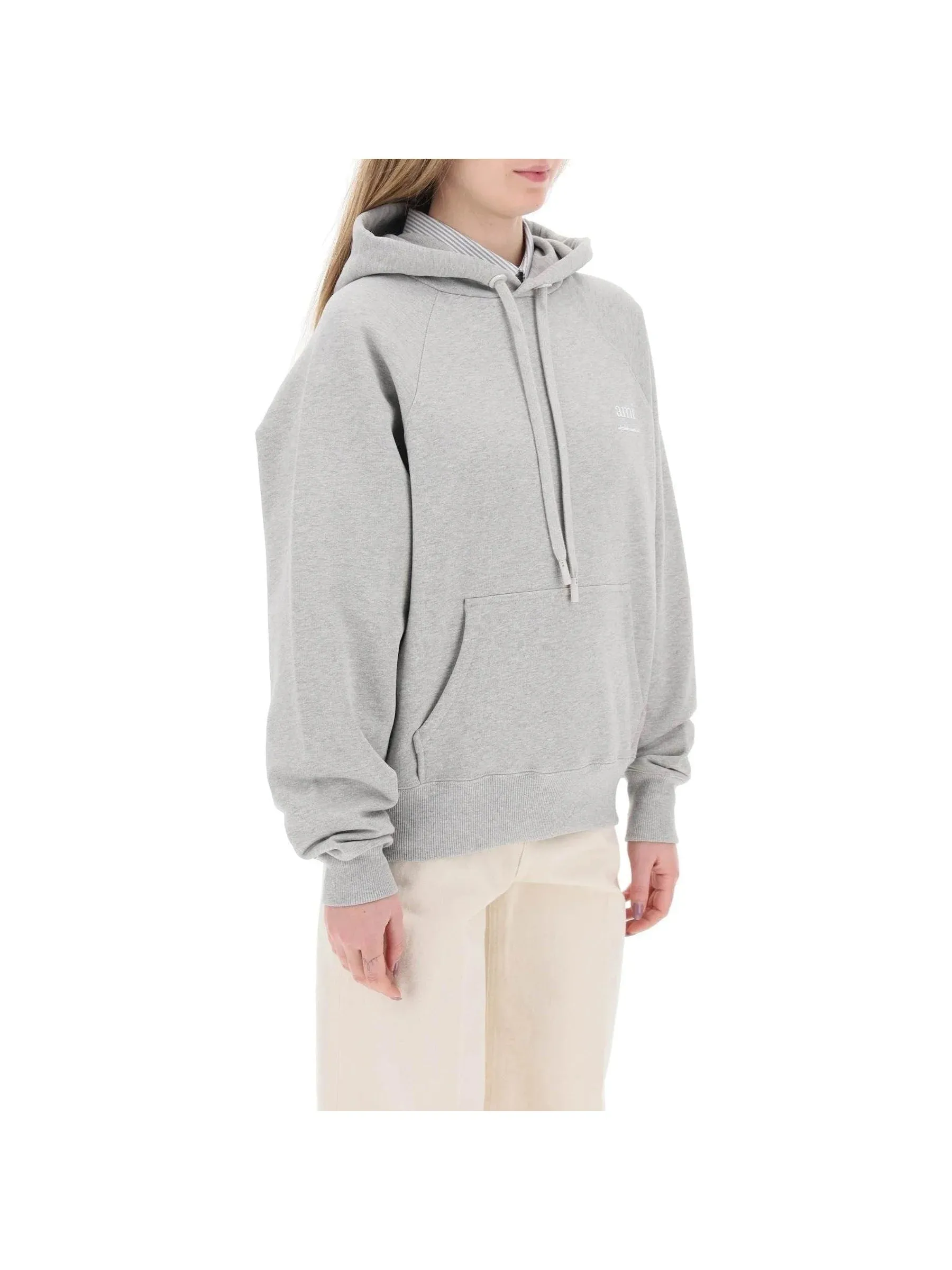 Rubberized Logo Organic Cotton Hoodie