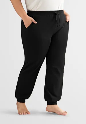 Sonica Active Cotton Jogger Pants - Black