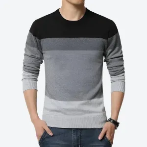 Stylish Color-Block Crewneck Sweaters