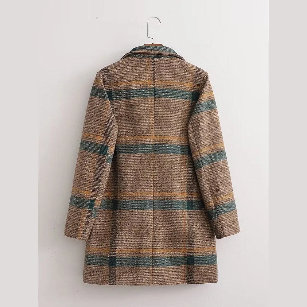 Warm Woolen Coat For Women With a Loose Fit