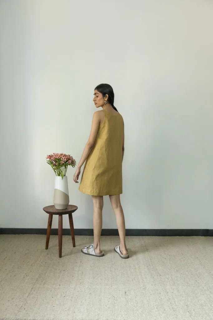 Yellow Flowy Mini Dress